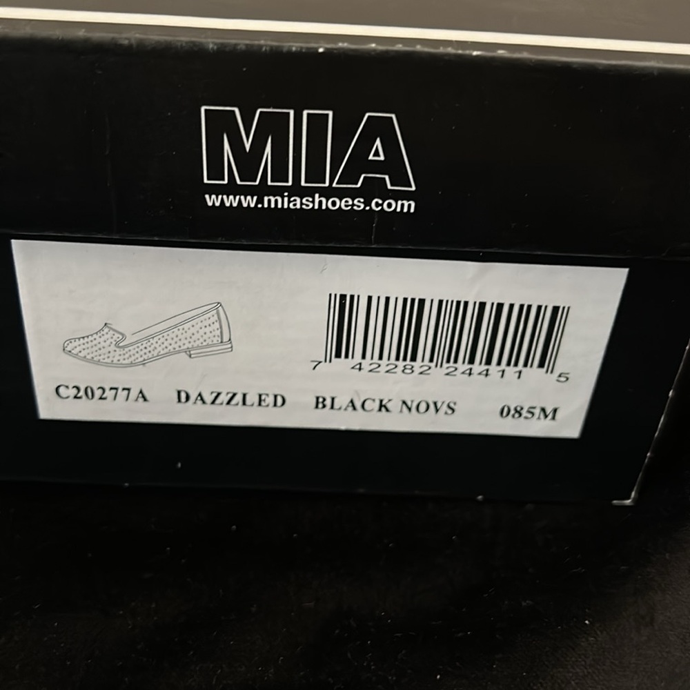 MIA Black Rhinestone Studded Flat Loafers Size 8.5 - Picture 7 of 7